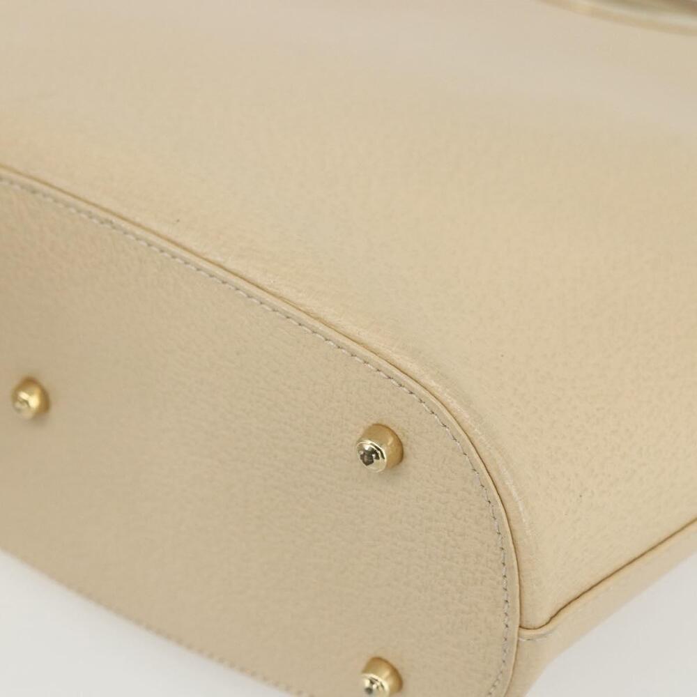 GUCCI Hand Bag Leather Beige Gold 000 1013 0556 Auth 151437 - Picture 9 of 16